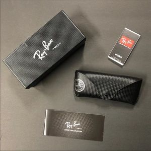 NEW Authentic ray ban carbon fibre case